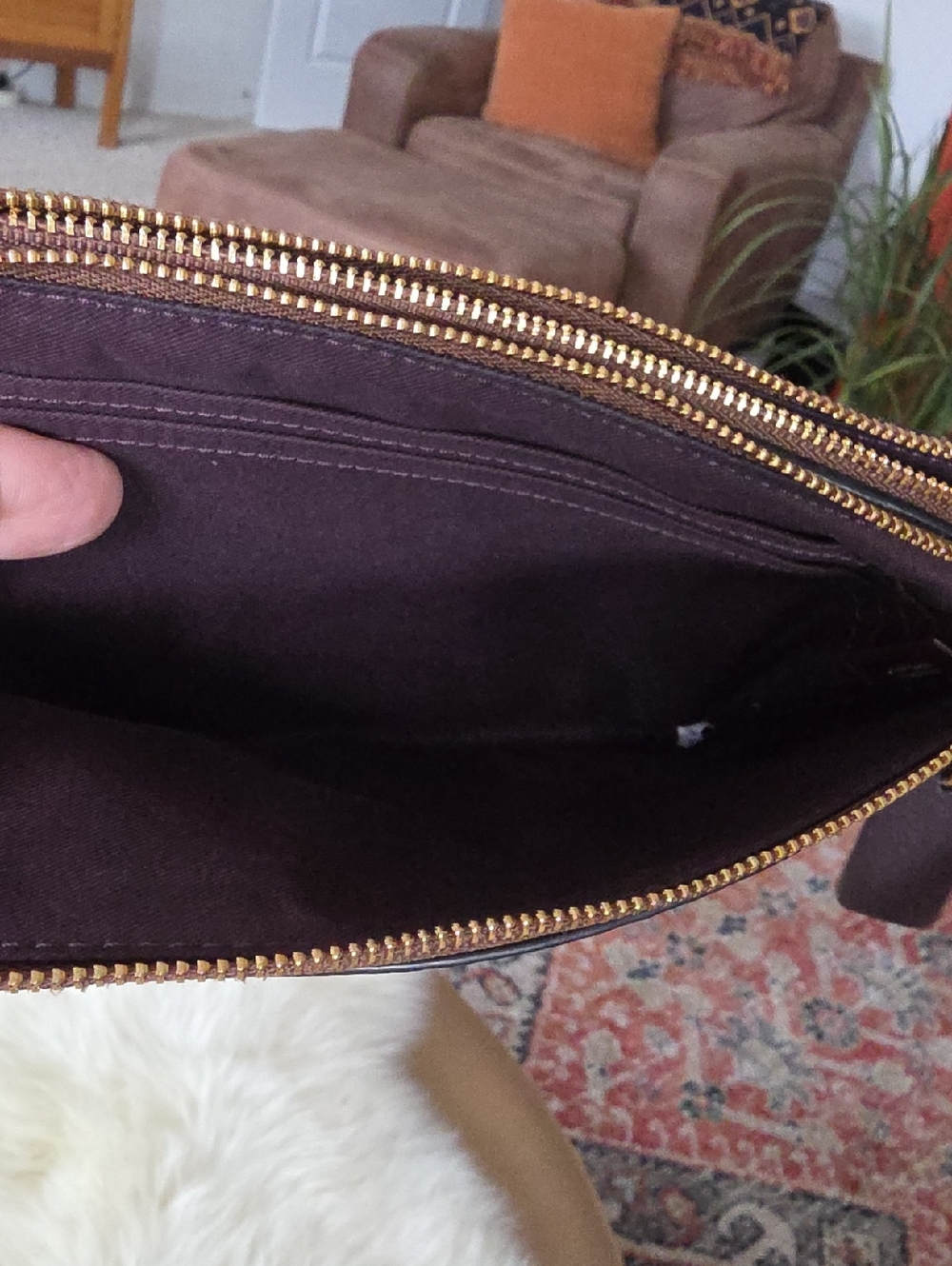 Pretty Coach Double Zip Buttetfly Signature Wristlet Wallet ๐ฉท๐ฆ๐ฎ๐ค - Picture 11 of 16